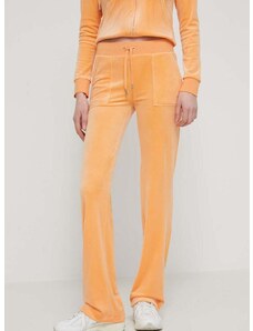 Juicy Couture velúr melegítőnadrág narancssárga, nyomott mintás