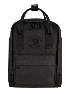 Fjallraven hátizsák Re-Kanken Mini fekete, kis, nyomott mintás, F23549
