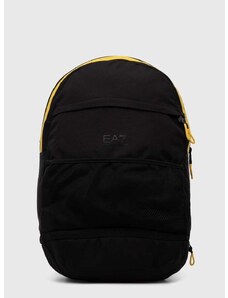 EA7 Emporio Armani hátizsák fekete, férfi, nagy, nyomott mintás