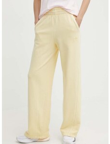 adidas Originals pamut melegítőnadrág sárga, sima, IR6020