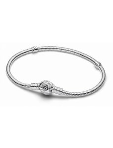 Pandora - Moments virágzó rózsa kapcsos kígyólánc karkötő - 593211C00-19