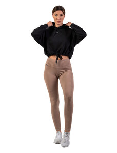 Nebbia Ribbed high-waisted leggings made of organic cotton 405 brown S