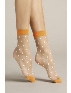 Fiore Narancssárga-fehér zokni Papavero 20DEN