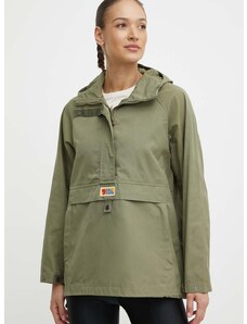 Fjallraven rövid kabát Vardag Anorak női, zöld, átmeneti, F87009