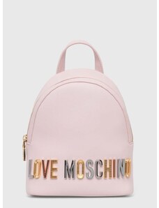 Love Moschino hátizsák rózsaszín, női, kis, nyomott mintás