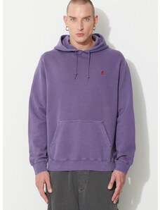 Gramicci pamut melegítőfelső One Point Hooded Sweatshirt lila, férfi, sima, kapucnis