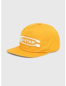 G-Star Raw pamut baseball sapka sárga, nyomott mintás