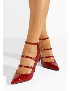 Zapatos Livina piros tűsarkú cipő