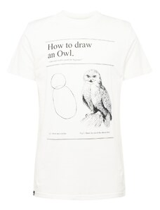 DEDICATED. Póló 'Stockholm How to Draw an Owl' fekete / piszkosfehér