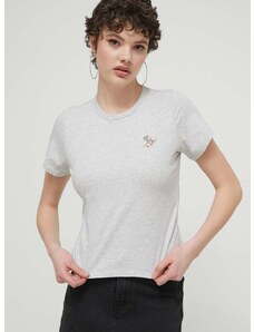Abercrombie & Fitch pamut póló női, szürke