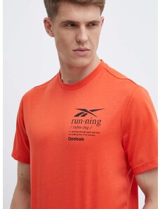 Reebok t-shirt narancssárga, férfi, nyomott mintás, 100076378