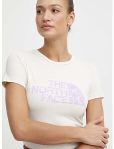 The North Face pamut póló női, bézs, NF0A87N6YFO1