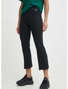 Reebok Classic nadrág Wardrobe Essentials női, fekete, magas derekú egyenes, 100075526