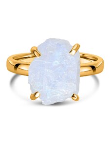 Arany holdkő istennő ezüst gyűrű
