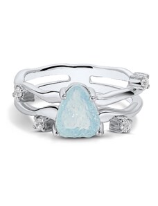 Aquamarine Twilight ezüst gyűrű
