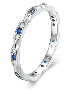 EdenBoutique Vékony kék ezüst gyűrű