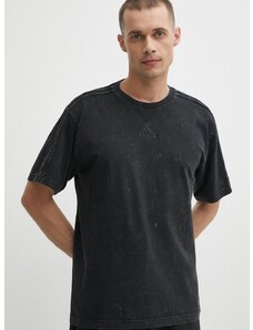 adidas pamut póló fekete, férfi, mintás, IN3166