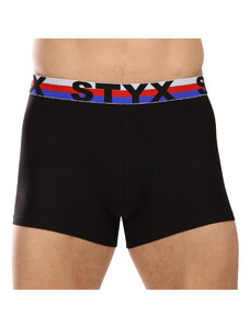 Férfi boxeralsó Styx sport elasztikus fekete tricolor