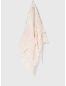 Tommy Hilfiger vászon sál rózsaszín, mintás, AW0AW16029