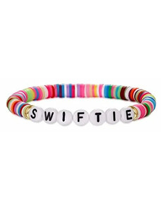 Trendi Színes Taylor Swift "Swiftie" karkötő