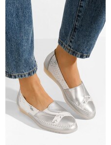 Zapatos Azohra ezüst női belebújós cipő