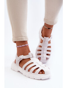 Kesi Women's Foam Roman Sandals White Gasaria