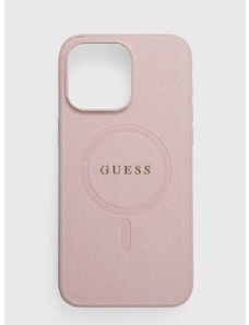 Guess telefon tok iPhone 15 Pro Max 6.7" rózsaszín