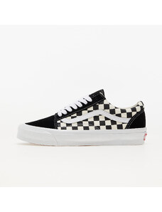 Vans Vault OG Old Skool LX (Suede/ Canvas) Black/ Classic White/ Checker Board, alacsony szárú sneakerek