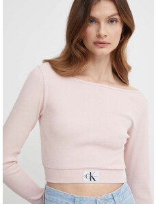 Calvin Klein Jeans hosszú ujjú női, rózsaszín, J20J223355