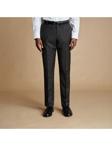 Charles Tyrwhitt Natural Stretch Twill Trousers — Charcoal