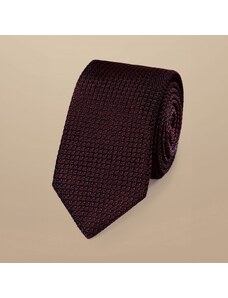 Charles Tyrwhitt Silk Grenadine Italian Tie — Maroon Red