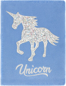 STARPAK Unikornis napló, notesz, A/5, plüss borítóval, Glitter Unicorn