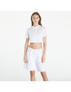Női póló Calvin Klein Jeans Premium Monologo Cropped T-Shirt White
