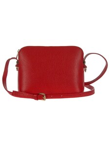 Kisméretű keményített piros női bőr táska
