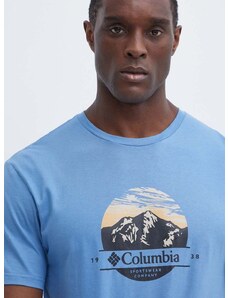 Columbia pamut póló Path Lake férfi, nyomott mintás, 1934814