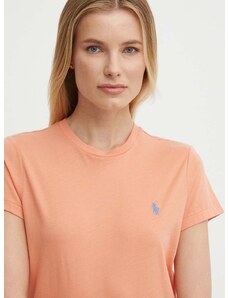Polo Ralph Lauren pamut póló női, narancssárga