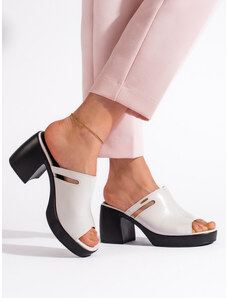 GOODIN Women's white stiletto slippers