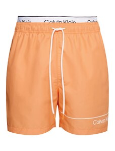Calvin Klein Swimwear Rövid fürdőnadrágok világos narancs / fekete / fehér