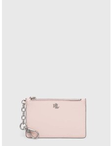 Lauren Ralph Lauren bőr pénztárca rózsaszín, női