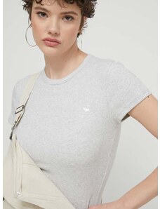 Abercrombie & Fitch t-shirt női, szürke