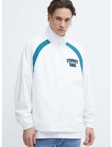 Tommy Jeans rövid kabát férfi, fehér, átmeneti, oversize, DM0DM18699