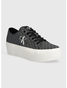 Calvin Klein Jeans sportcipő FLATFORM+ CUPSOLE LOW LACE CS MR fekete, női, YW0YW01420