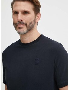 Karl Lagerfeld t-shirt sötétkék, férfi, sima, 542221.755055