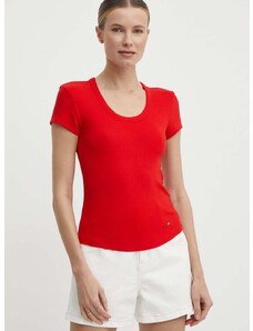 Tommy Hilfiger t-shirt női, piros, WW0WW41776