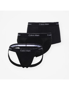 Boxeralsó Calvin Klein Cotton Stretch Low Rise Jock Strap 3-Pack Black