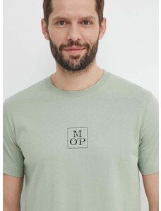 Marc O'Polo pamut póló zöld, férfi, nyomott mintás, 423201251070