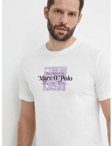 Marc O'Polo pamut póló fehér, férfi, nyomott mintás, 423201251076