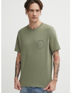 Marc O'Polo pamut póló zöld, férfi, nyomott mintás, 423201251066