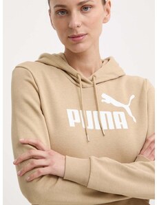 Puma felső bézs, női, nyomott mintás, kapucnis, 586797