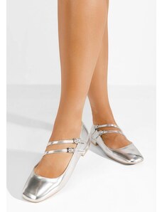 Zapatos Jadea ezüst alacsony sarkú körömcipő
